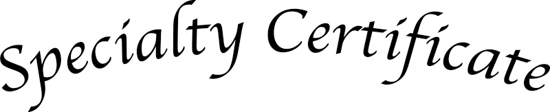 Specialty Certificate